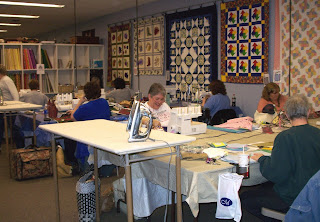 classroom at The Quilted Cottage on Fantastic Friday night