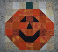 pumpkin head quilt block