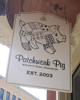 Patchwork Pig shop sign