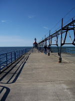 breakwater leading to the lighthouse