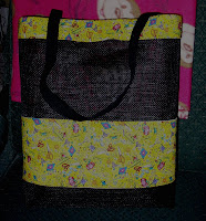 Tote bag with yellow fabric