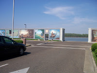 Murals on the flood wall in Paducah