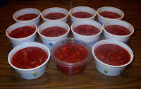 containers of strawberry freezer jam