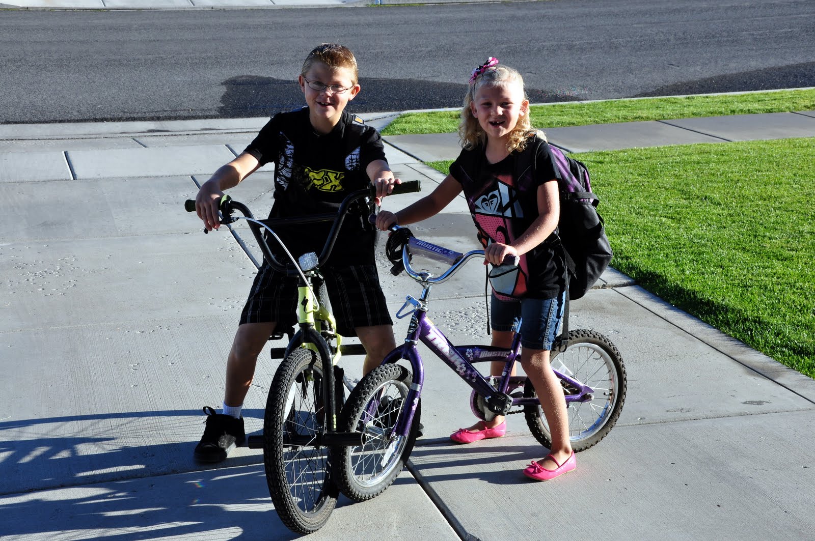 riding bike to school
