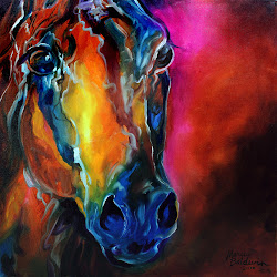arabian horse abstract equine painting oil baldwin marcia allure paintings fine daily