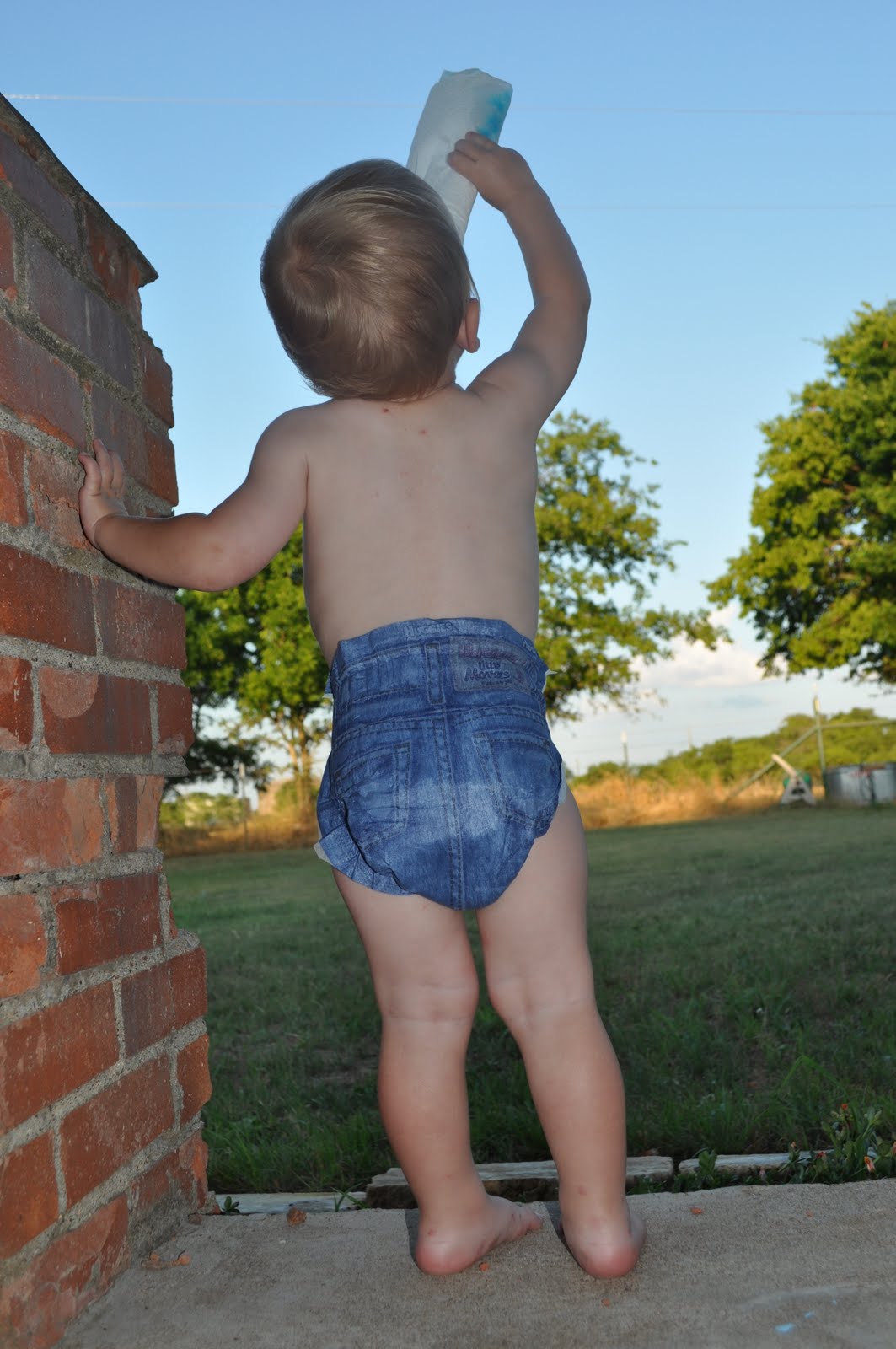 Bar 7 Ranch Huggies Jean Diapers (and a popsicle!)