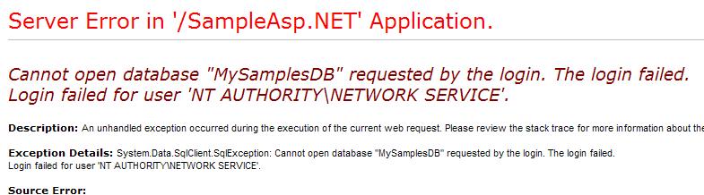 Cannot Open Database Requested By The Login The Login Failed Login 