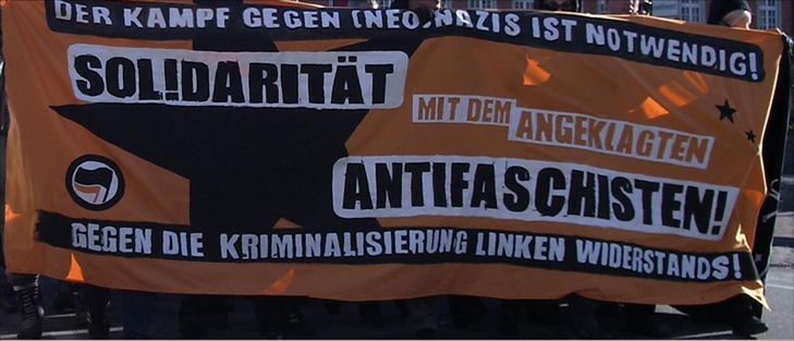 Solidarität mit dem angeklagten Antifa!