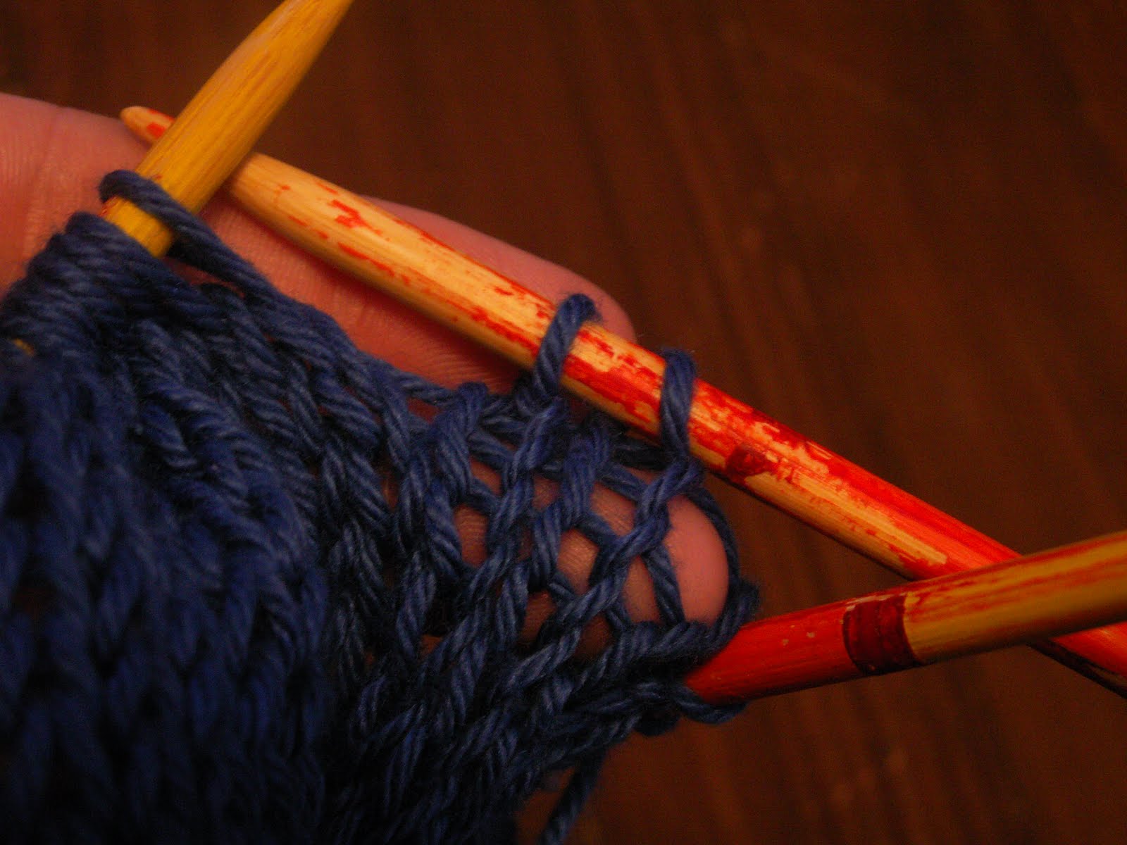 Mistress of Knitting How to do K2tog, YO, K2tog and how to BO
