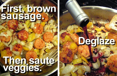 sausage+tomato+deglaze+saute