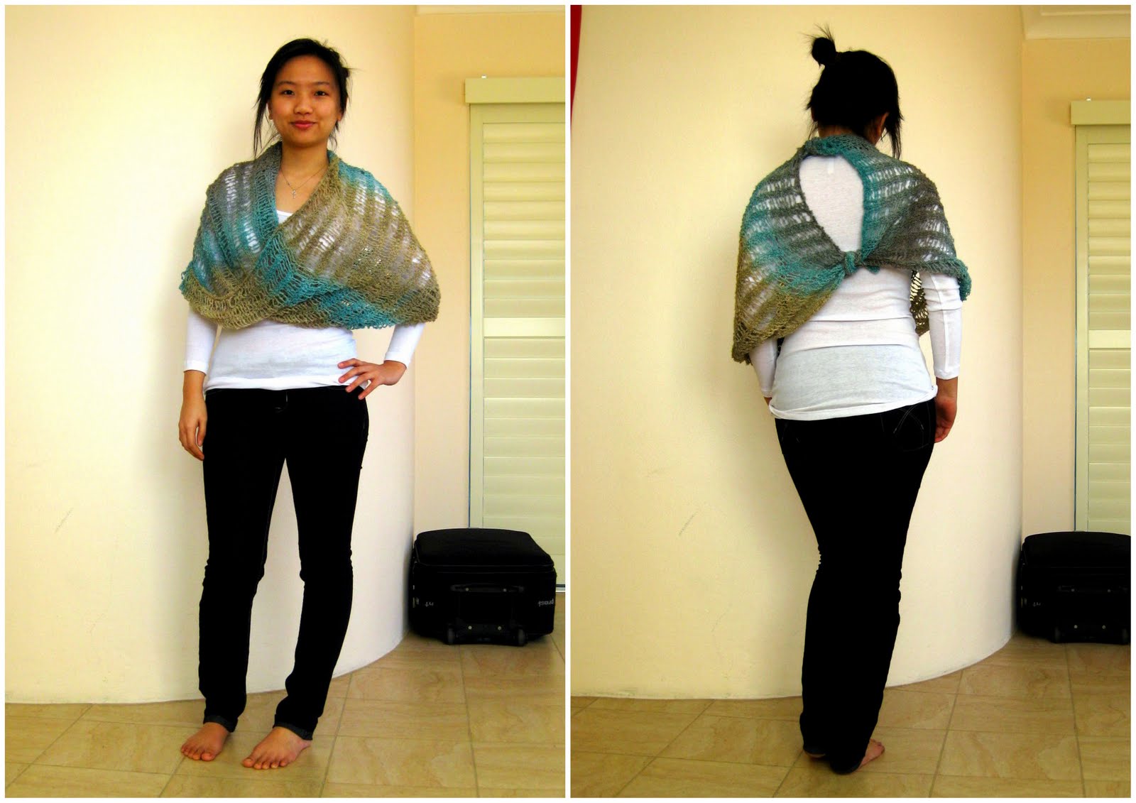 because she started knitting 8 ways to wear your favourite shawl/scarf