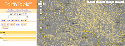 Gen-ética: Google maps con curvas de nivel y altitud y otro en ASCII