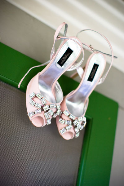 Pink Champagne: Pink & Green SHOES