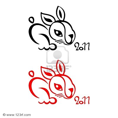 Chinese New Year Rabbit Vector. Artist: mylefthand; File type: Vector EPS