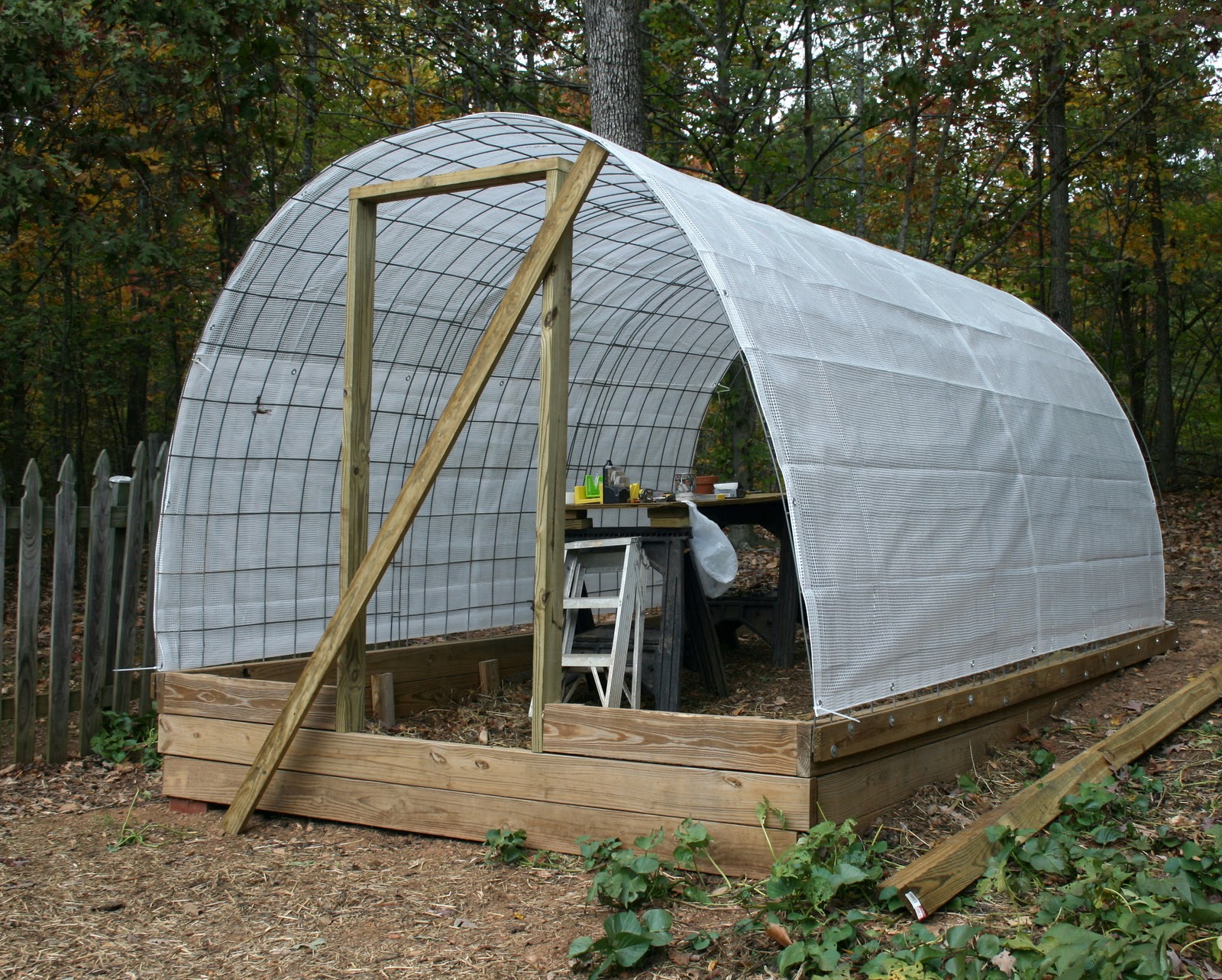 A Tiny Homestead: Building a permanent greenhouse with 