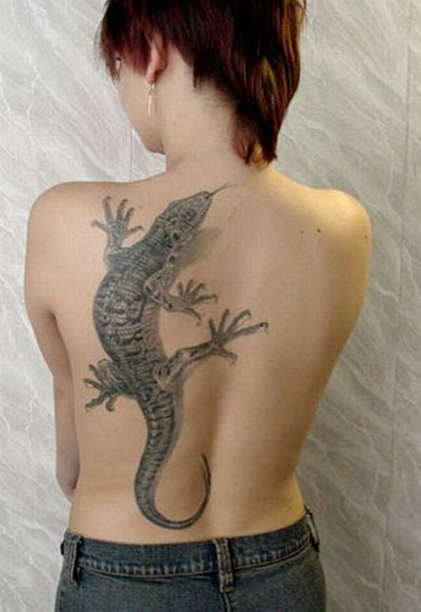 tattoo on boob. Nice Lizard tattoo, Full