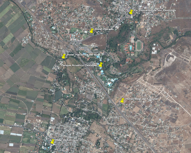 El área vista desde el Google Earth