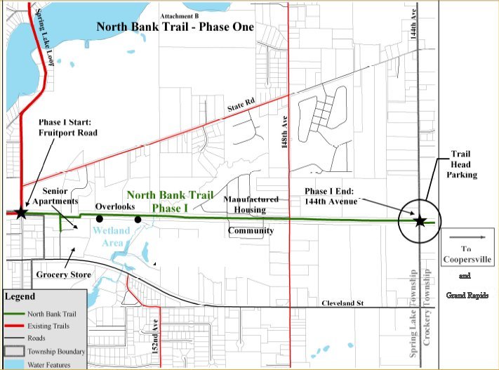 Michigan Trails North Bank Trail expansion map