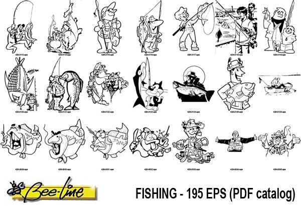 BeeLine BW clipart - Fishing