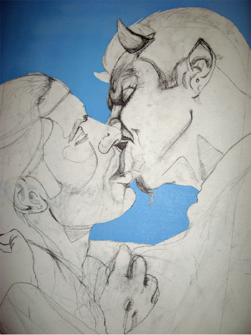 Jesus and The Devil Detail