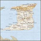 Map of Trinidad 4768 sq. kilometers
