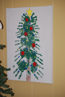 Life's a Bowl of Cherries: Handprint/Footprint Christmas Canvases