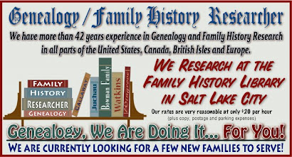 We Also Serve as Genealogy Researchers