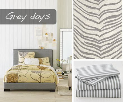 Grey Bedding on Grey   White Safari Rug 3  Grey   White Striped Bedding