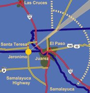 Map of Santa Teresa-Juarez