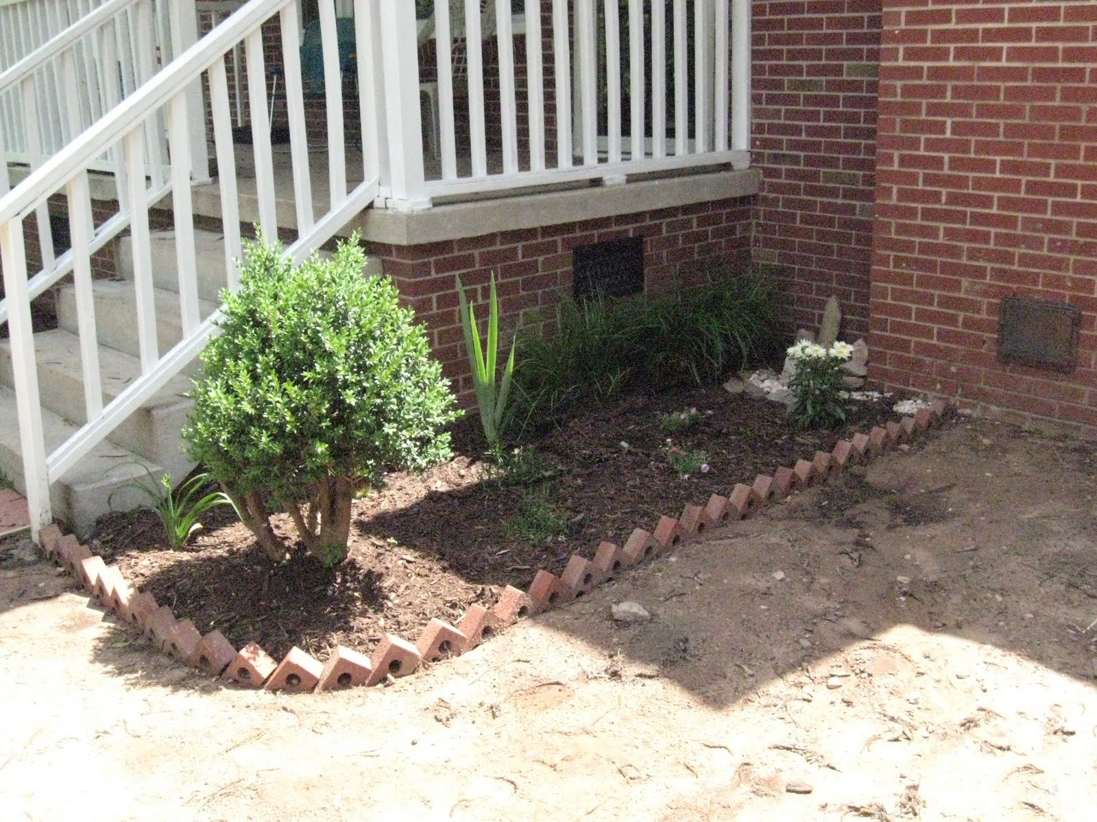 My work Brick around Flower Beds