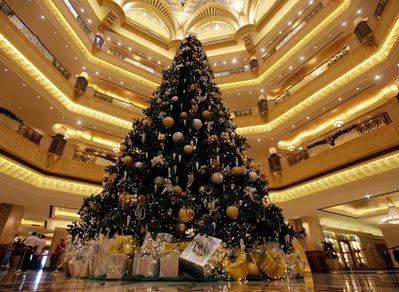 ONE HECK OF VERY EXPENSIVE CHRISTMAS TREE IN A MUSLIM NATION!