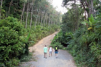 Dirt road heading up from Karon