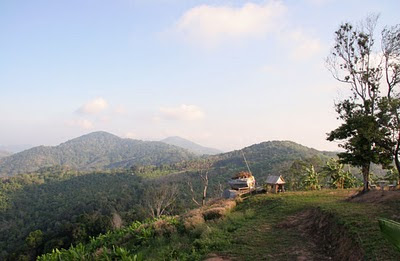 View across the hills from near the top of Buddha Mountain