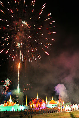 Fireworks at the festival, 13th March