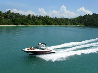 SkyWater cruising past Koh Rang Yai, Phuket - photo by Helicam Asia