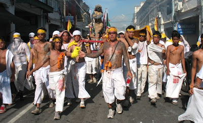 Vegetarian festival - Carrying the gods in Phuket Town