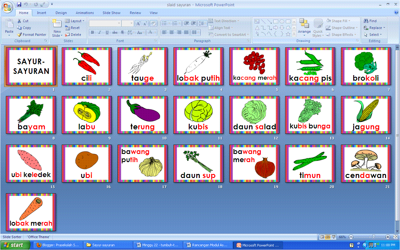  Prasekolah  SK Ulu Kakus TEMA MINGGUAN SAYUR  SAYURAN 