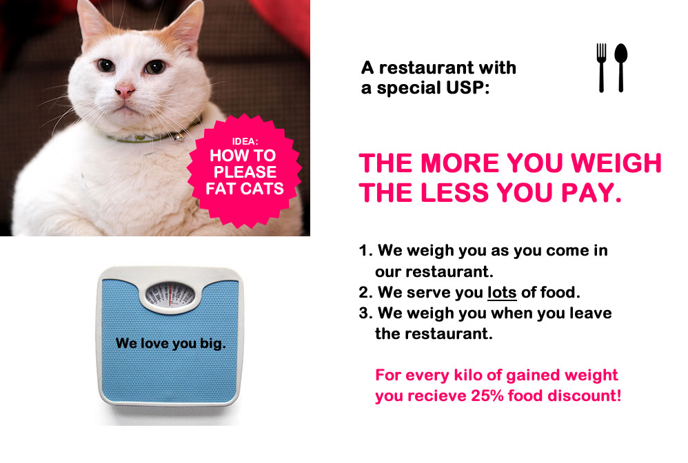 I ____THIS AD Idea How to please fat cats