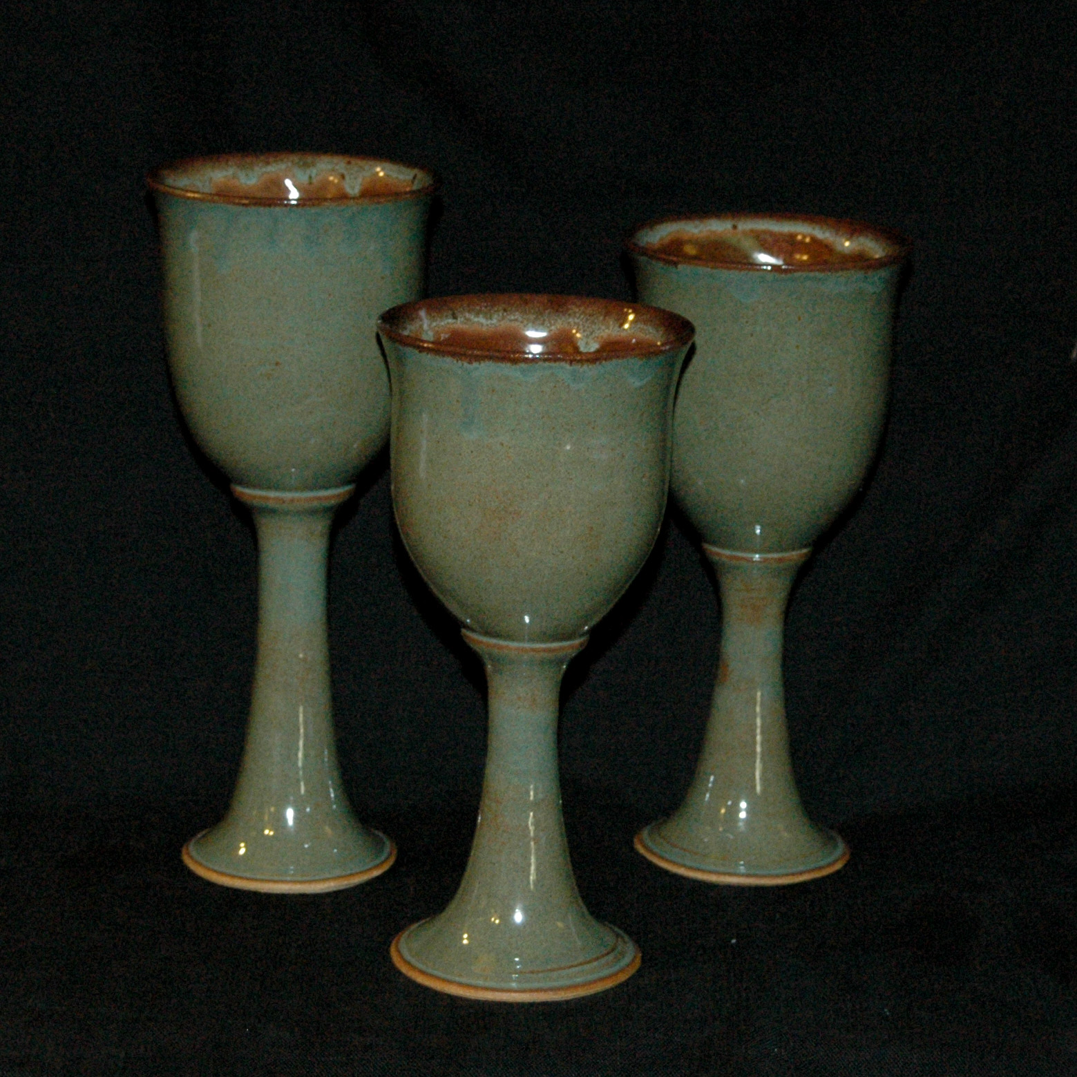 Little Bear Clayworks Pottery Wine Goblet Exhibition