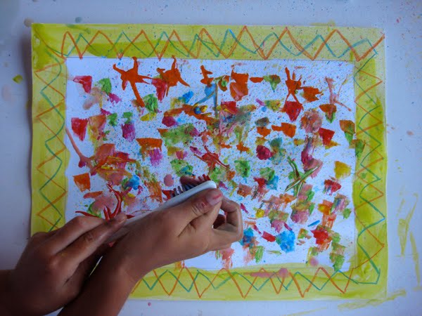 Creatikú: Cuadro con salpicaduras