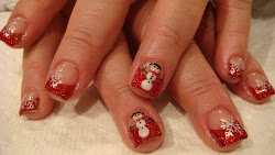 snowman nail frosty eyes arms