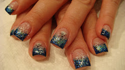 nails acrylic candy cane painted nail snowflakes ring fimo snowmen fade fingers clay did added