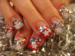 nails patriotic acrylic july 4th glitter nail fourth confetti mystery called zurchers stars june