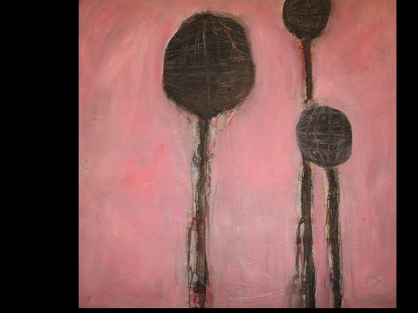 3 black Balloons