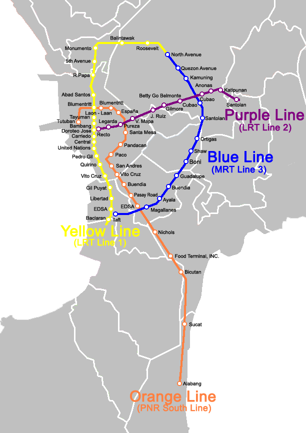 Metro Manila Railway Map