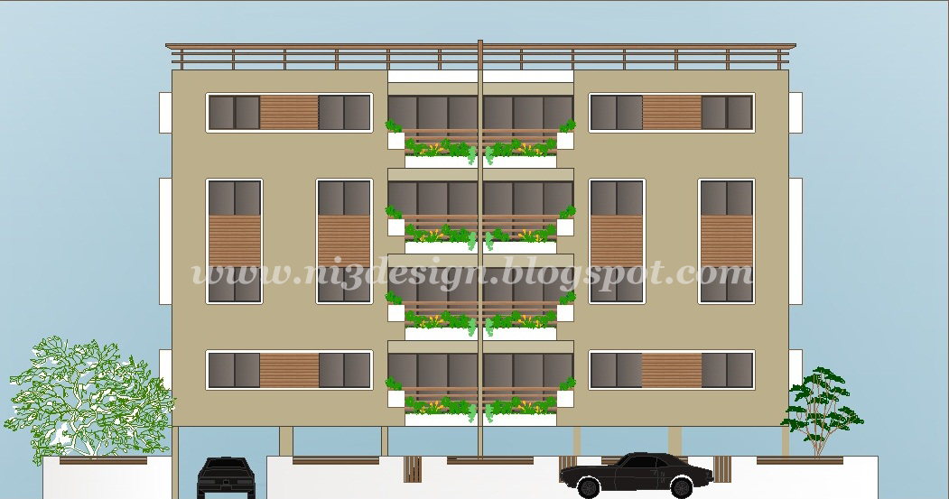 ni3design: Elevation Design for apartment at Ahmedabad