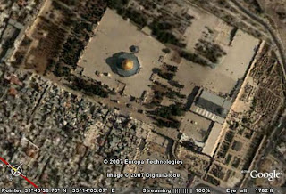 Temple Mount overhead shot via Google Earth