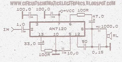 Power Amplifier Circuit with IC AN7120