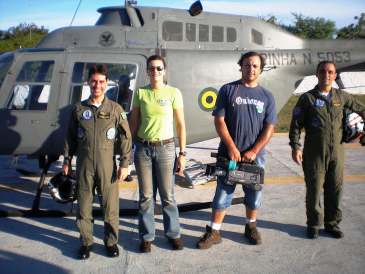 Gravação aérea com a Marinha do Brasil.