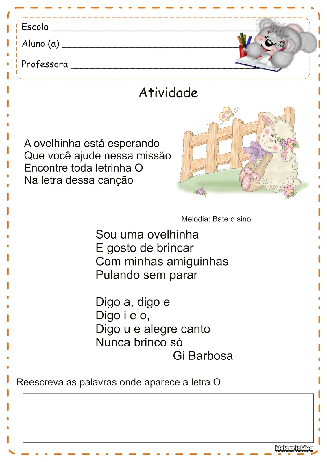 Plano De Aula Letra O Educação Infantil